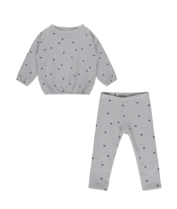 Spongey Knit Set || Blue Stars