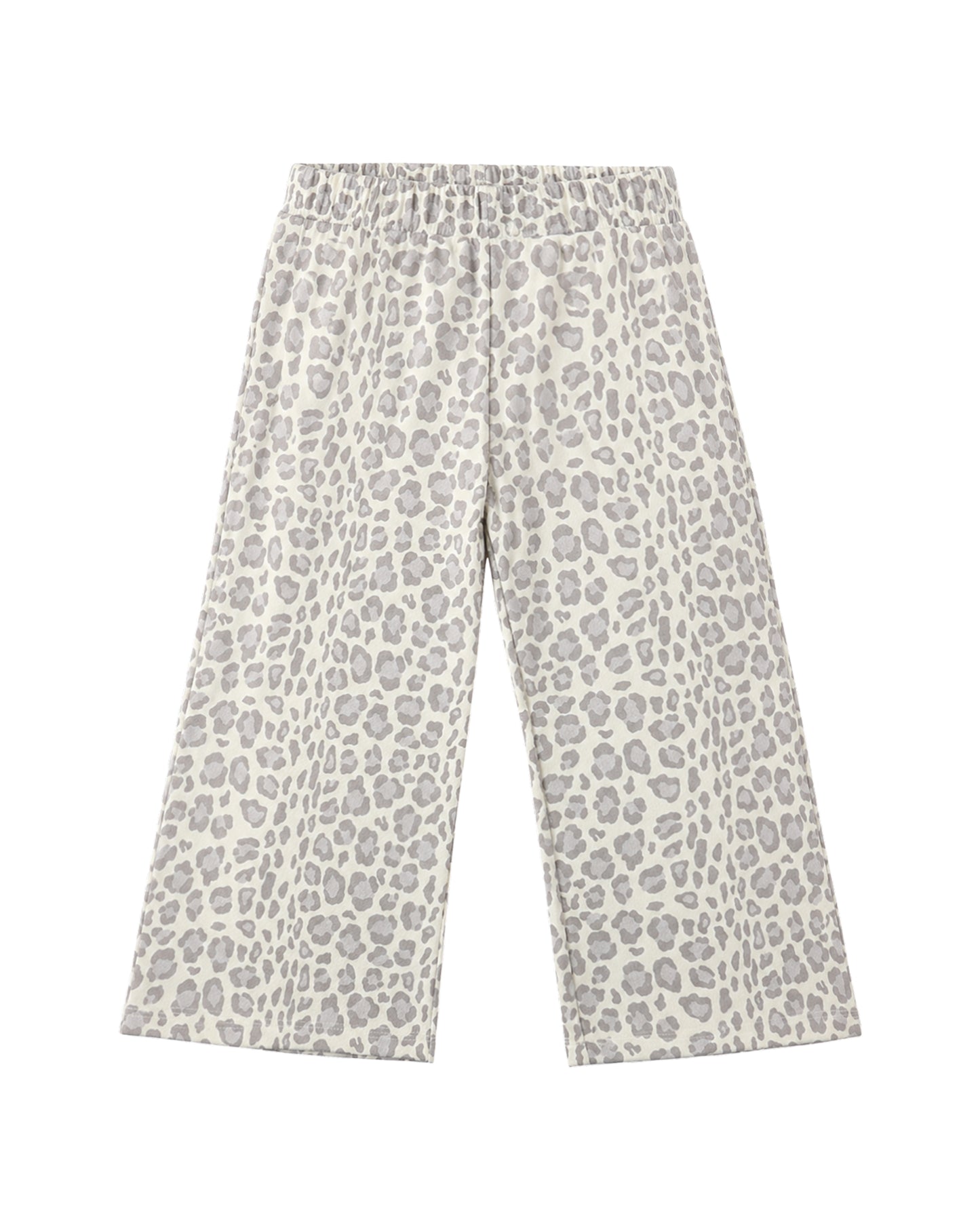 Wide Leg Sweatpant Blue Leopard