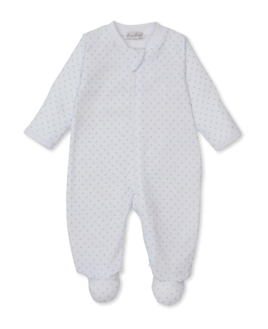 Mini Star Light Blue Footie with Zipper