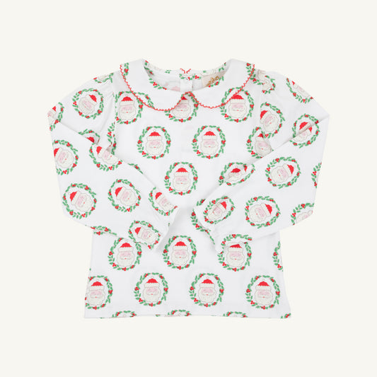 Maude's Peter Pan Collar Shirt North Pole Portrait