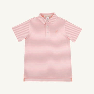 Prim and Proper Polo Sanibel Salmon Stripe