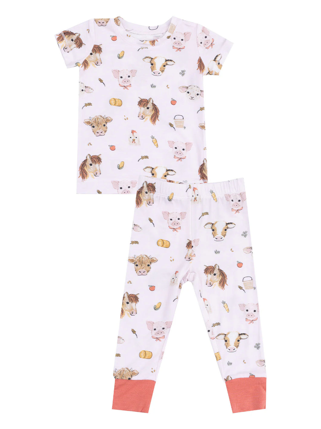 Vintage Animal Faces Pink Loungewear Set
