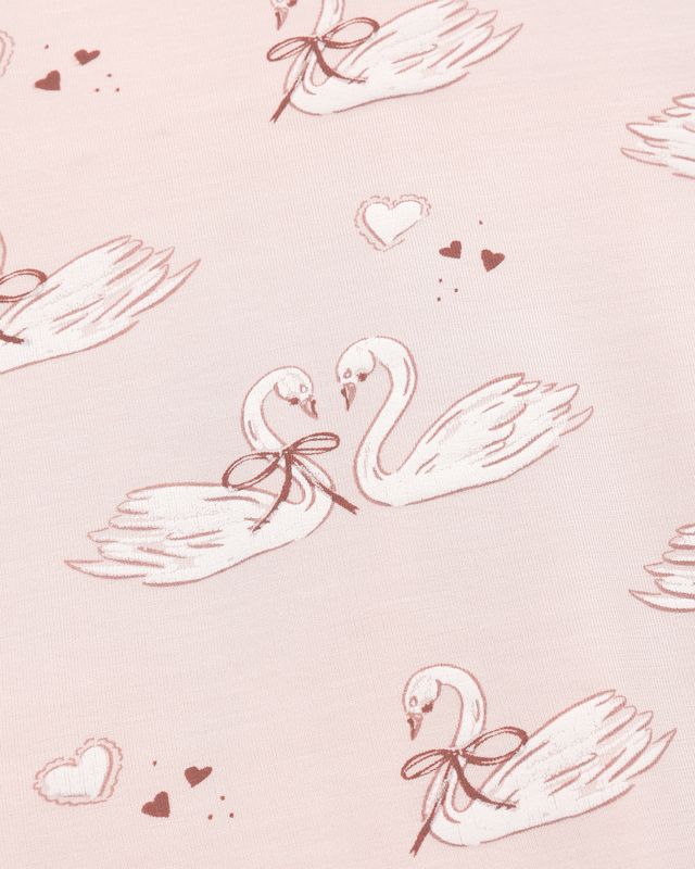 Bamboo Swaddle + Knotted Hat || Swans