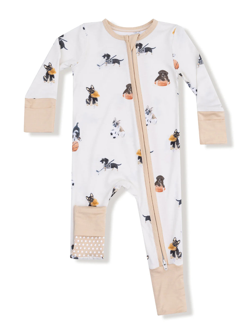 Sporty Puppies - 2 Way Zipper Romper