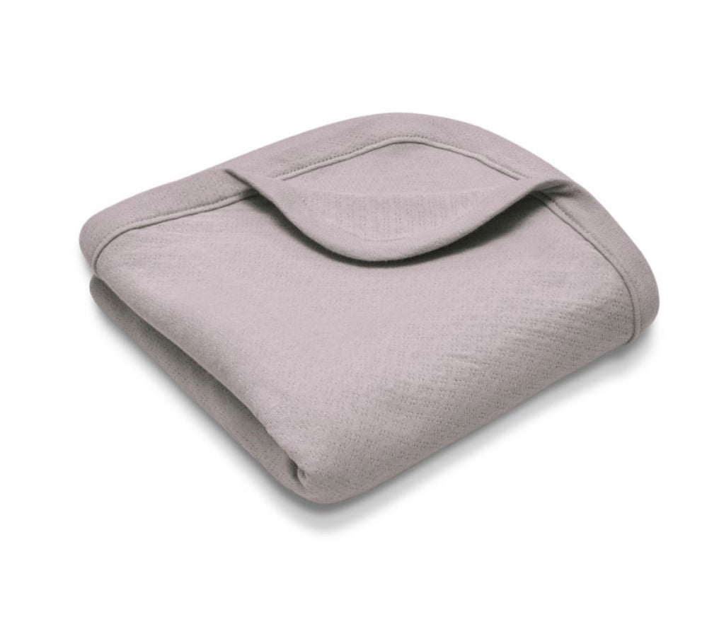 Gray Pointelle Baby Blanket
